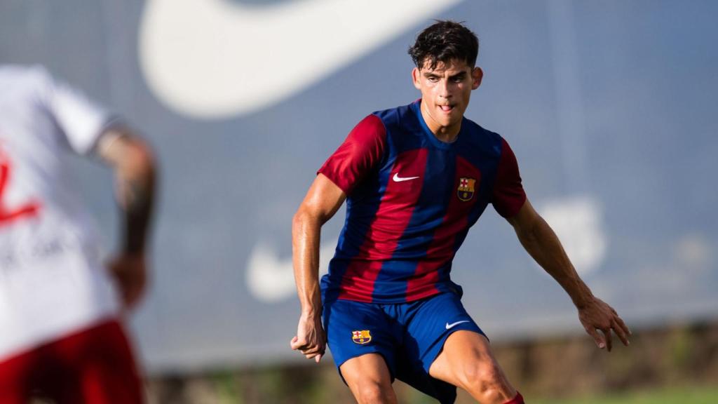 Marc Bernal, jóven promesa del Barça, en un partido con el filial