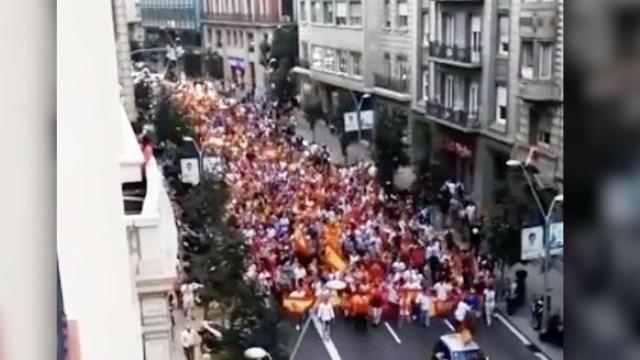 Imagen de la icónica marcha de plaza Artós en 2017