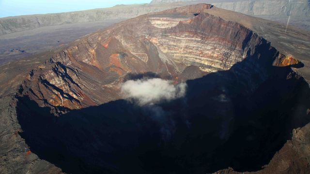 Cráter de un volcán