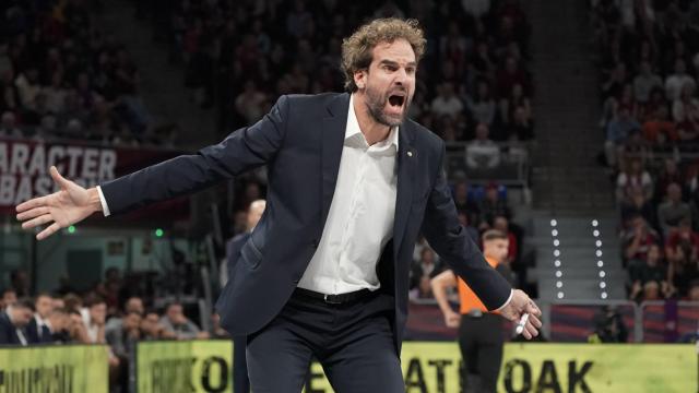 Roger Grimau, desesperado en el Baskonia-Barça