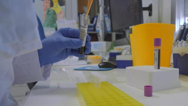Una investigadora de Amadix en los laboratorios centrales de la compañía