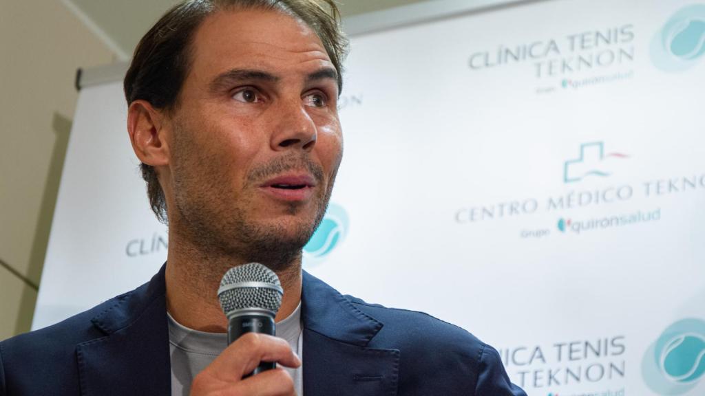 El tennista Rafa Nadal durant la seva visita a la Clínica Tenis Teknon
