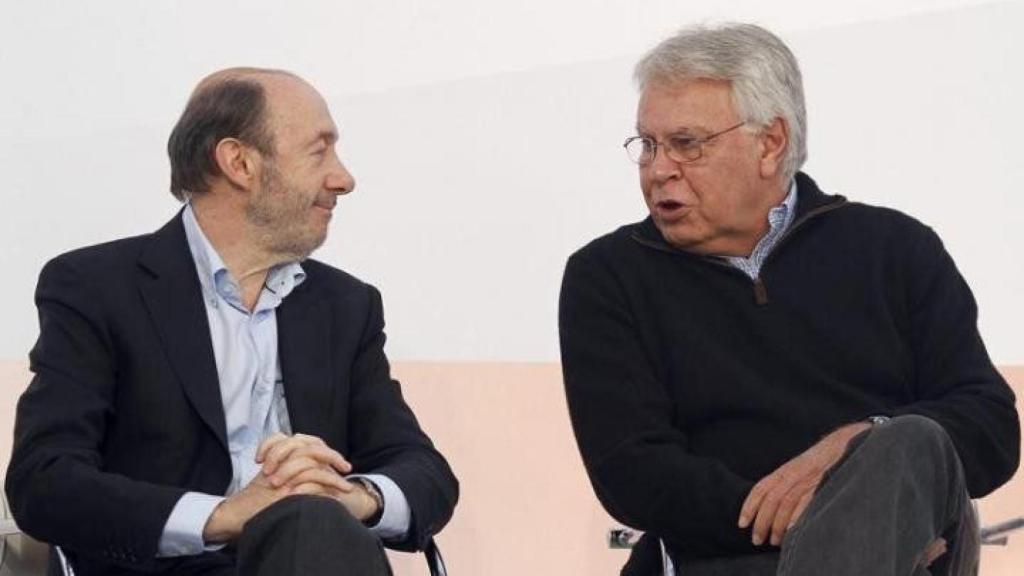 Alfredo Pérez Rubalcaba y Felipe González