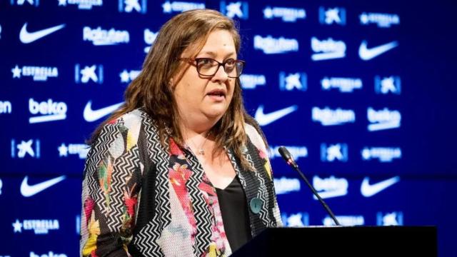 Elena Fort, en un acto oficial del Barça