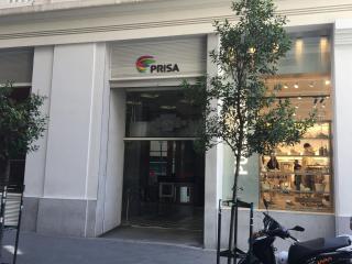 Entrada de la sede de Prisa, en Madrid / CG