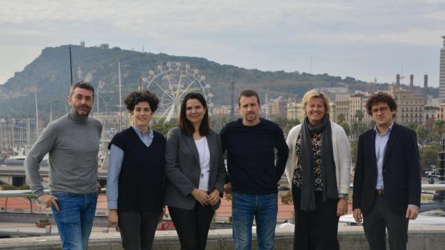 De izquierda a derecha: Juan Baselga, director de partnerships y relaciones institucionales de Tech Barcelona; Natalia Touzón, jefa de comunicación de ICF; Vanessa Servera, consejera delegada de ICF; Miquel Martí, consejero delegado de Tech Barcelona; Mar Galtés, directora de desarrollo corporativo de Tech Barcelona, y Oriol Vidal-Barraquer, director de productos, marca y sostenibilidad de ICF