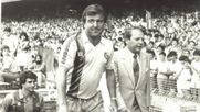 Terry Venables i Josep Lluís Núñez, en la presentació oficial del Barça a la temporada 1984-85