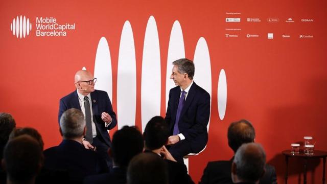 John Hoffman (d.) y Francesc Fajula (i.), en la presentación del nuevo plan estratégico de MWCapital