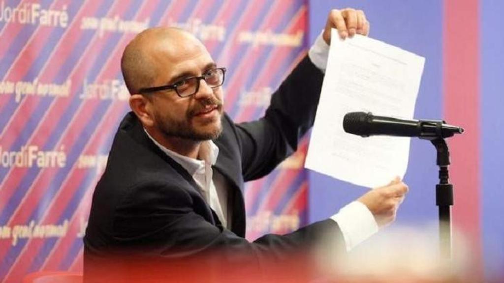 Jordi Farré, en las elecciones al FC Barcelona en 2015