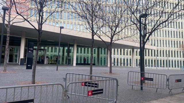Exterior de la Ciudad de la Justicia de Barcelona este viernes