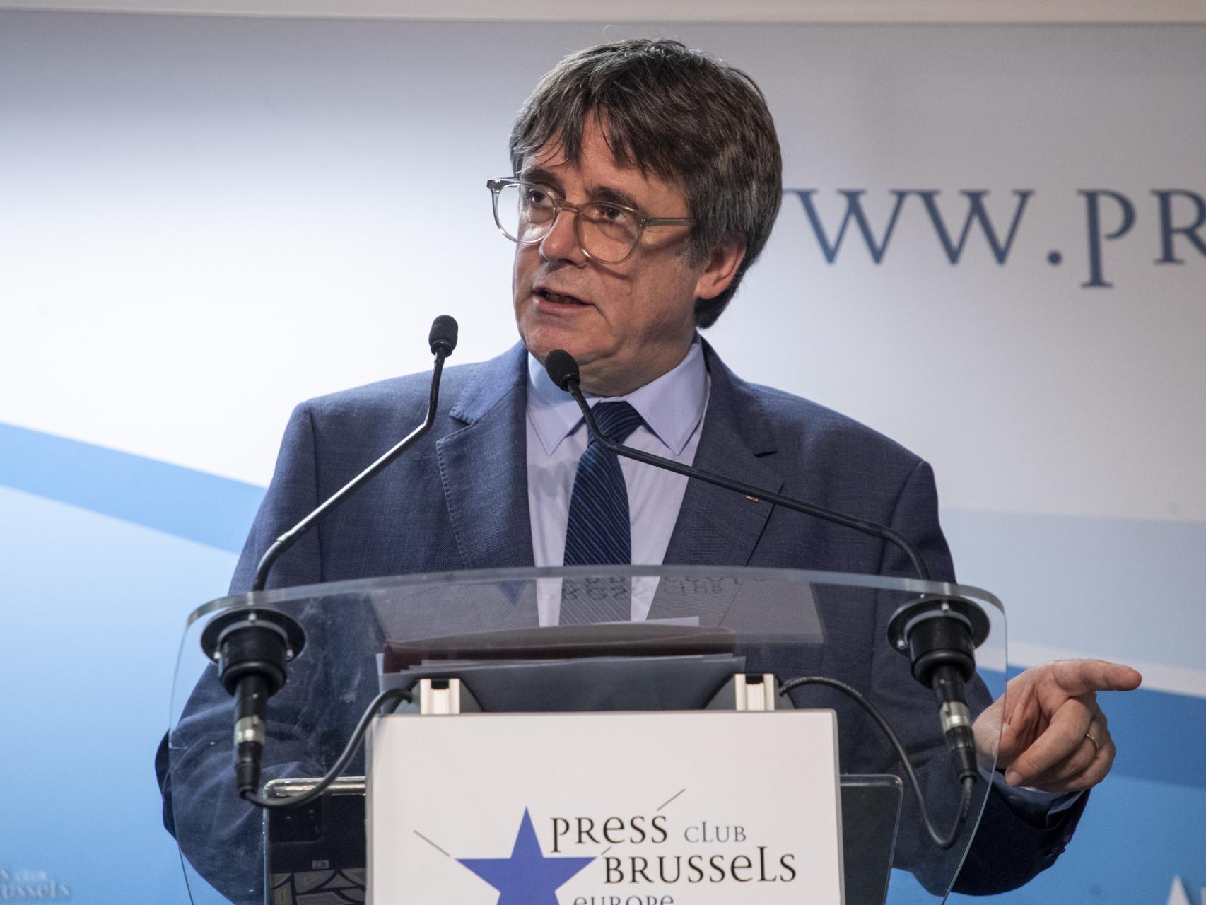 El expresidente de la Generalitat y eurodiputado de Junts, Carles Puigdemont