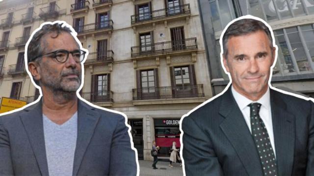 Pedrazzoli y García Nieto, ante las oficinas de OC 2022, compañía matriz de 8TV