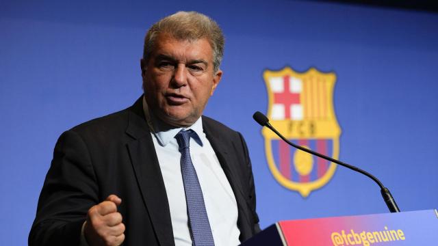 Joan Laporta asiste a la presentación oficial del equipo Fundación Barça Genuine