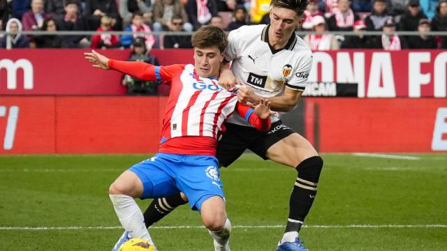 Pablo Torre, durante el partido contra el Valencia en Montilivi