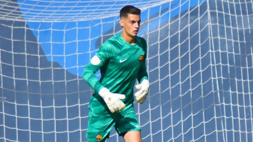 Áron Yaakobishvili, en un partit amb el Juvenil A del Barça