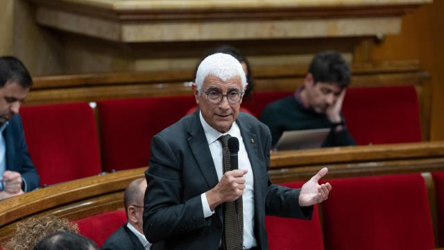 Manel Balcells, consejero catalán de Salud, en el Parlament