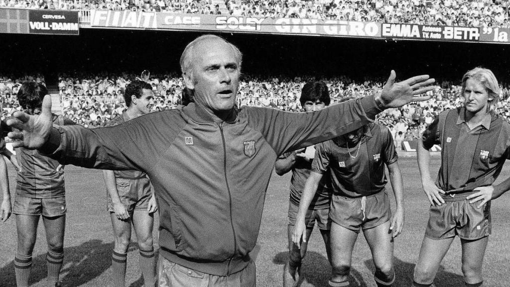 El alemán Udo Lattek, con el Barça