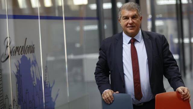 Joan Laporta, en las instalaciones de la Agencia EFE