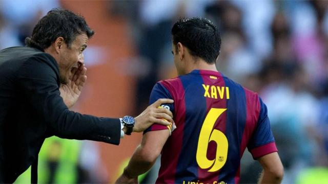 Xavi y Luis Enrique, en una imagen tomada en 2015