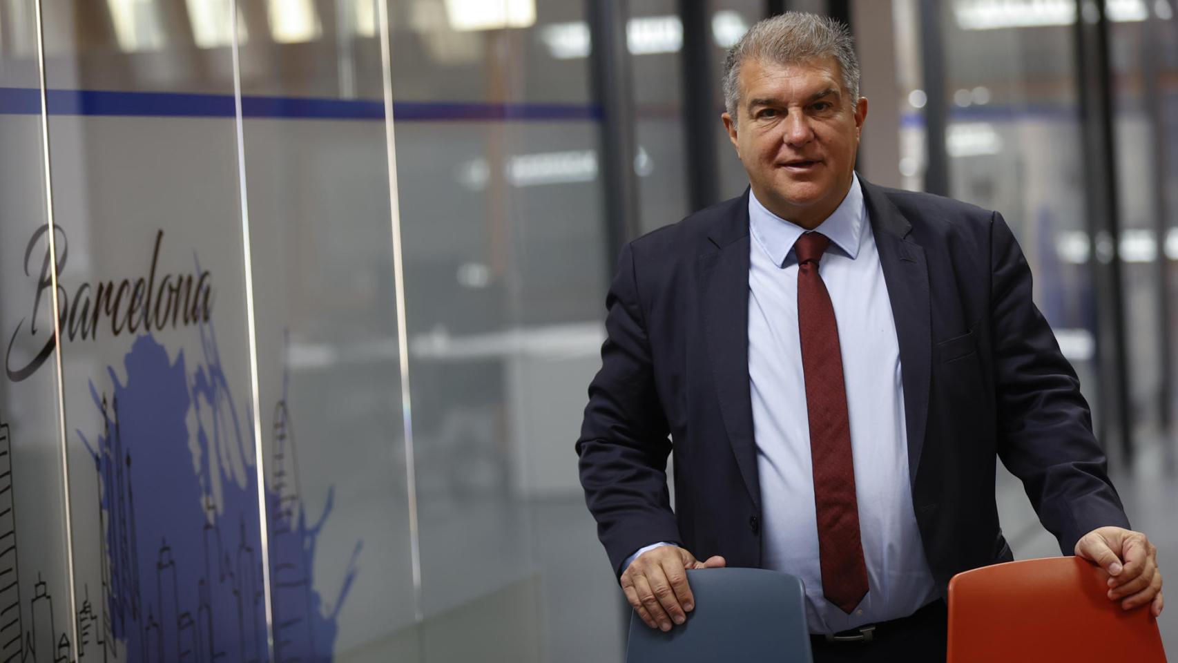 Laporta, durante una entrevista con la Agencia EFE