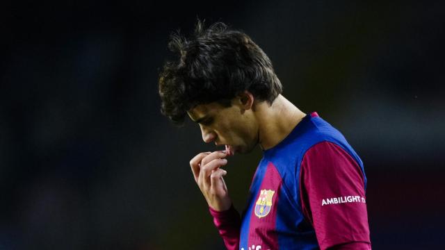 Joao Félix se lamente de una jugada fallada contra el Almería