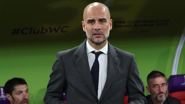 Pep Guardiola, durante el partido contra el Fluminense