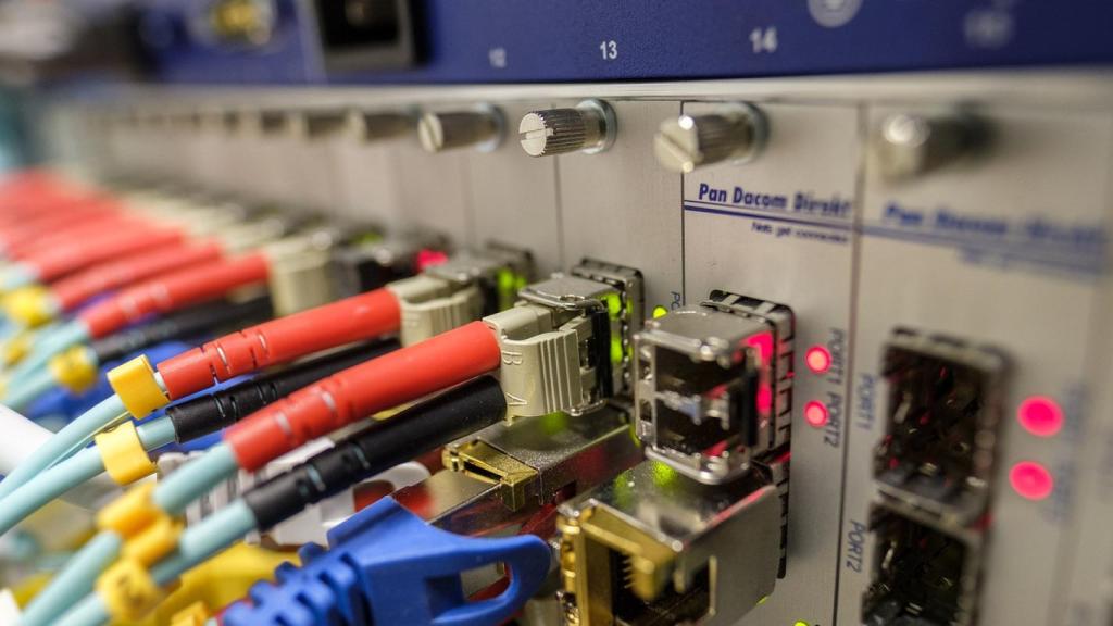 Imagen de cables de fibra óptica