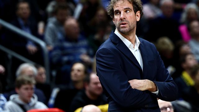 Roger Grimau, sin palabras durante el partido contra Unicaja