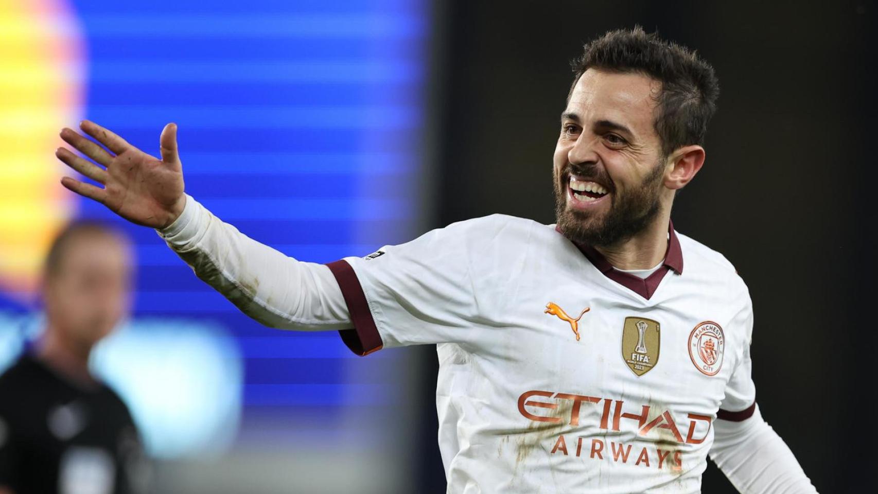 Bernardo Silva, durante un partido con el Manchester City