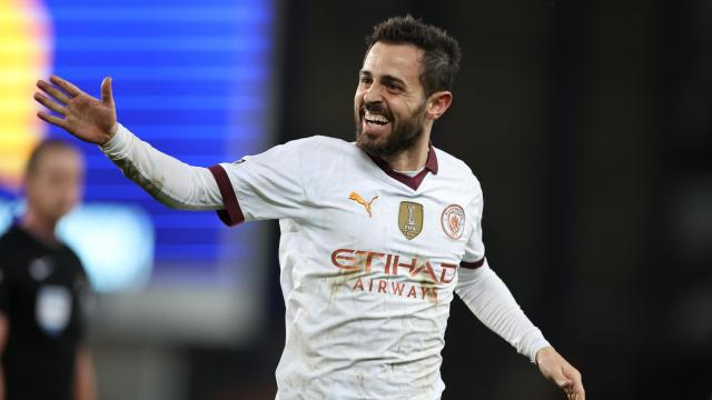 Bernardo Silva, durante un partido con el Manchester City