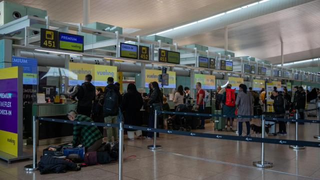 Pasajeros en el aeropuerto de Barcelona-El Prat