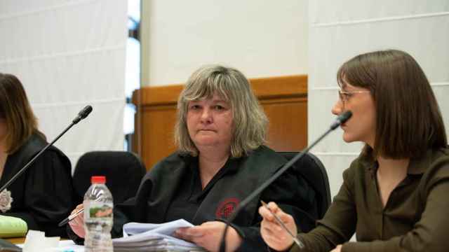 La abogada de la acusación particular Ester García López durante la vista de apelación por el recurso a la prisión provisional del futbolista Dani Alves