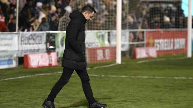 Xavi Hernández, tras el partido contra el Barbastro en Copa del Rey