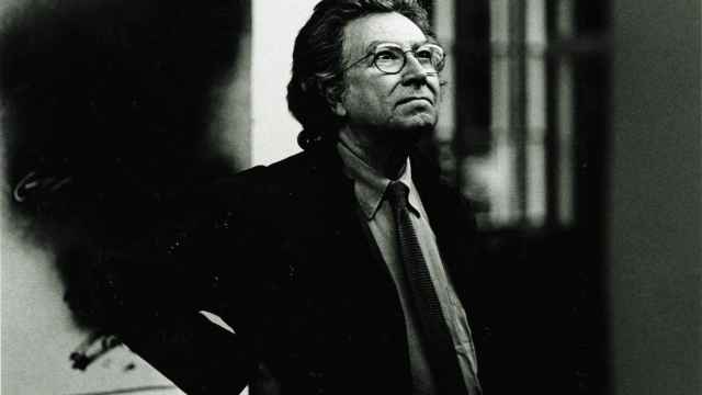 Antoni Tàpies, en el estudio Stoob de St. Gallen, 1993.