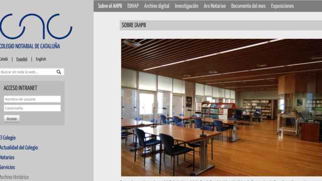 Imagen de la web del Colegio Notarial de Cataluña