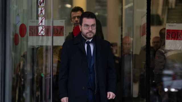 El presidente de la Generalitat, Pere Aragonès, sale de declarar en la Ciudad de la Justicia, a 13 de diciembre de 2023, en Barcelona