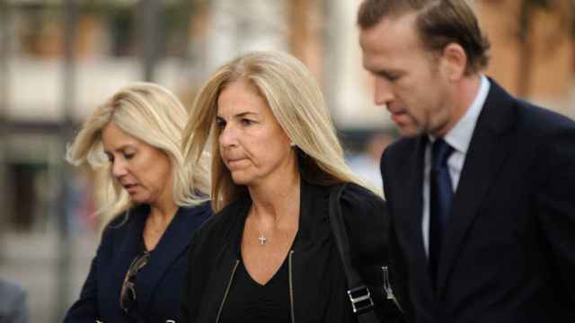 La extenista Arantxa Sánchez Vicario a su llegada al último día del juicio acusada por alzamiento de bienes, en la Ciutat de la Justícia