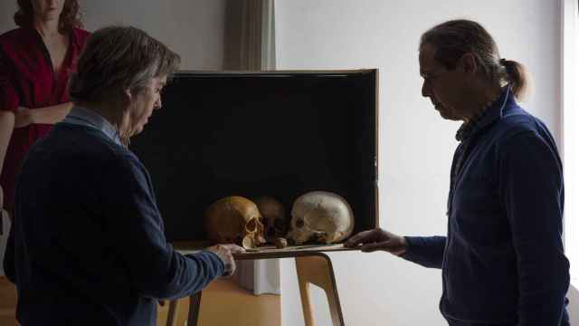 Los hermanos Santilari en su exposición