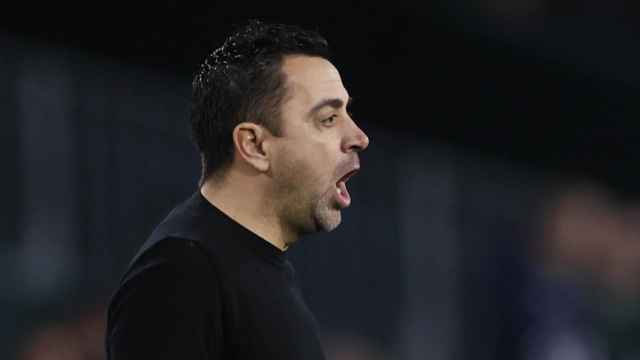 Xavi Hernández, en el Betis-Barça de Liga