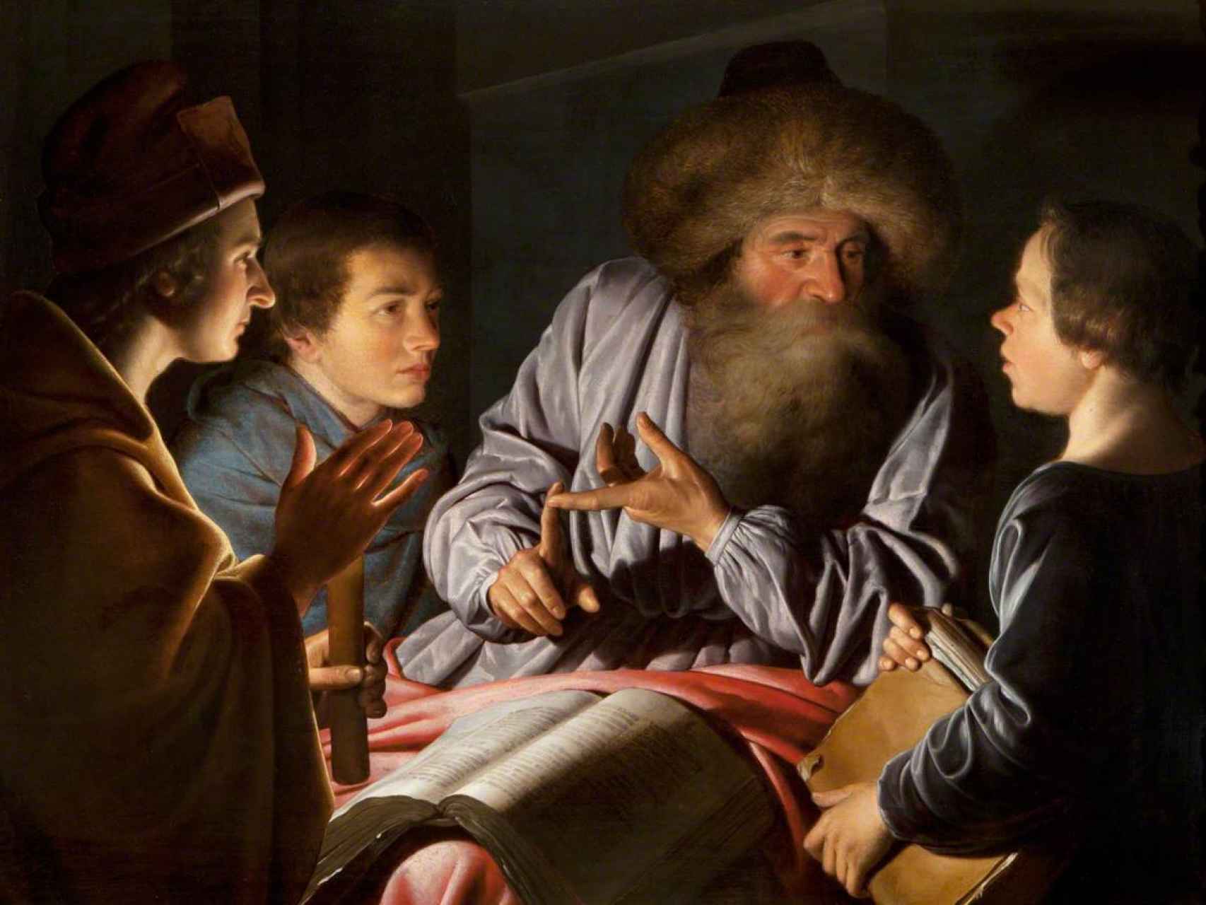 'El filósofo y sus alumnos', de  / Willem van der Vliet