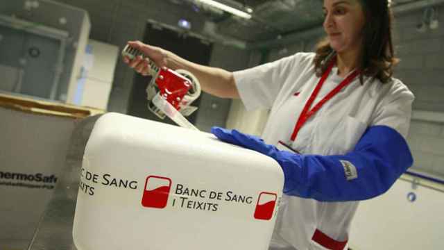 Una sanitaria del Banc de Sang i Teixits