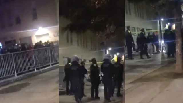 Tres instantes de la carga de los grafiteros de Subway Party