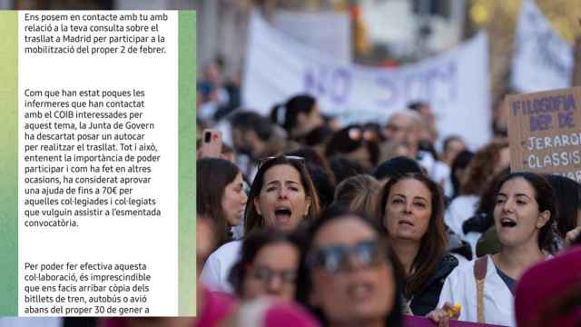 La oferta de pago de 70 euros del Colegio de Enfermería de Barcelona