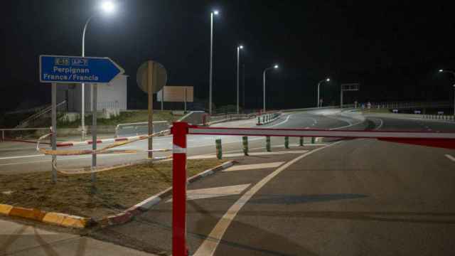 Cortes en la frontera con Francia en La Jonquera