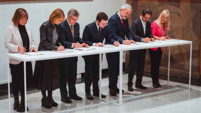 La firma del convenio del Hospital Clínic Barcelona hoy