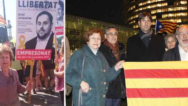 La eurodiputada letona Tatjana Zdanoka, en concentraciones de apoyo al 'procés' y sus mandatarios