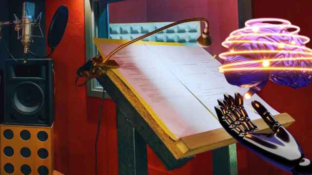 La IA en un estudio de doblaje