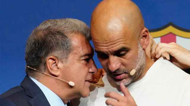 Joan Laporta y Pep Guardiola, en una imagen de archivo
