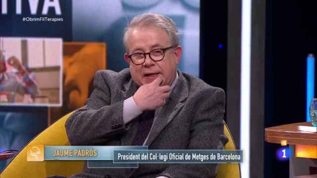 Jaume Padrós, presidente del Colegio de Médicos de Barcelona, en un contacto público