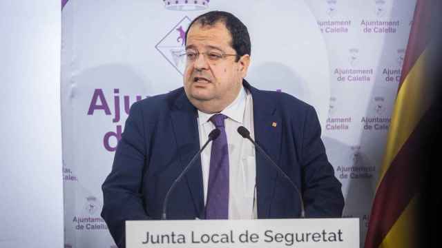 El 'conseller' de Interior Joan Ignasi Elena durante la rueda de prensa de este miércoles